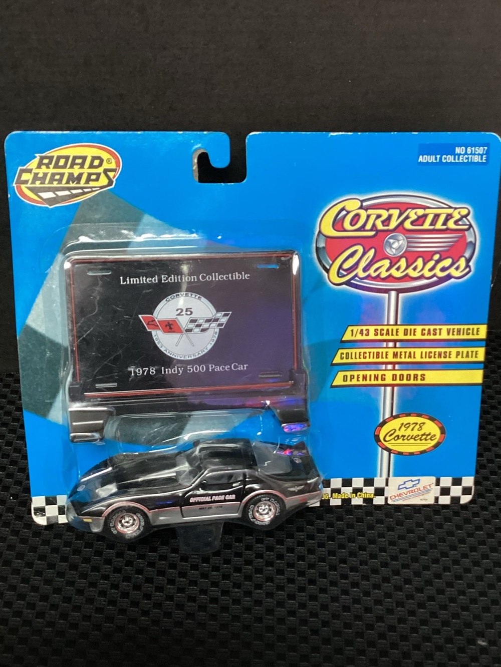 Road Champs Corvette Classics 1978 Indy Pace Car Die-Cast - Black